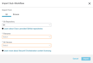Import Sub-Workflow from Git