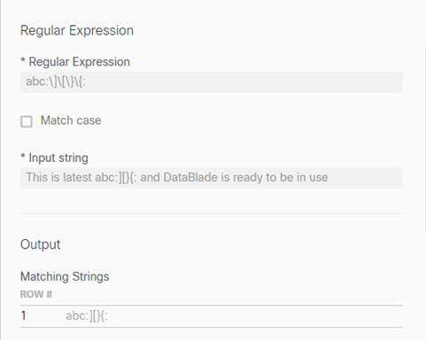 Escape Regex Activity as Input